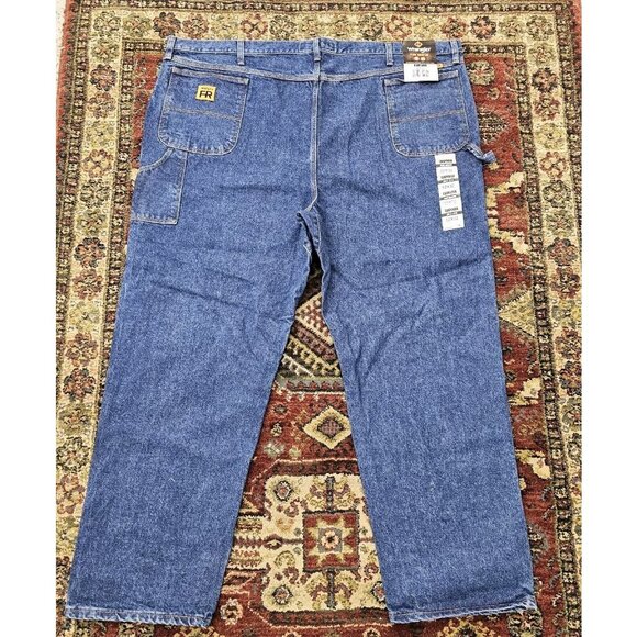 Wrangler FR Jeans Men 52X32 Blue Denim Flame Resistant Riggs Workwear FR3W020 - Picture 1 of 8